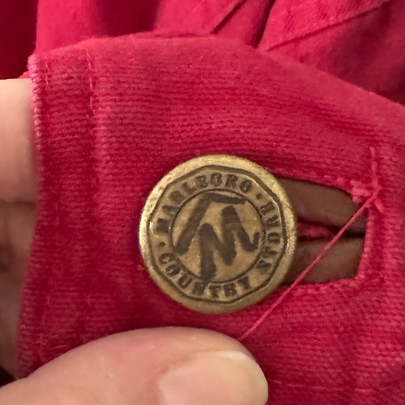 Vintage Marlboro Country Store Red Barn Coat Jacket Leather Trim - Picture 9 of 15